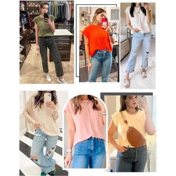 Womens Fall Fashion Sweater Tops 2025 Trendy Western Knit Business Casual Work - Picture 3 of 6